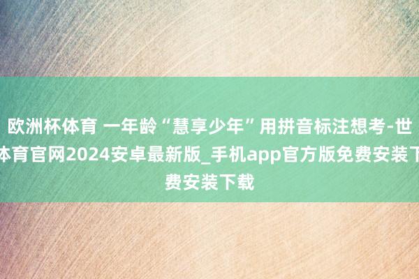 欧洲杯体育 一年龄“慧享少年”用拼音标注想考-世博体育官网2024安卓最新版_手机app官方版免费安装下载