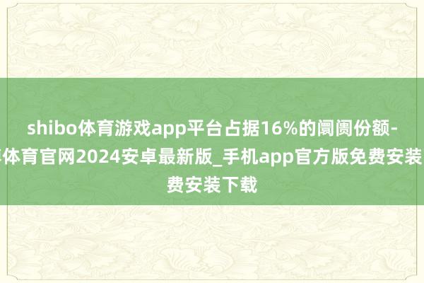 shibo体育游戏app平台占据16%的阛阓份额-世博体育官网2024安卓最新版_手机app官方版免费安装下载