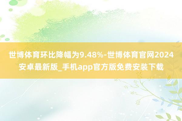 世博体育环比降幅为9.48%-世博体育官网2024安卓最新版_手机app官方版免费安装下载