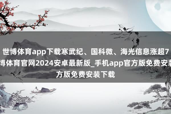 世博体育app下载寒武纪、国科微、海光信息涨超7%-世博体育官网2024安卓最新版_手机app官方版免费安装下载