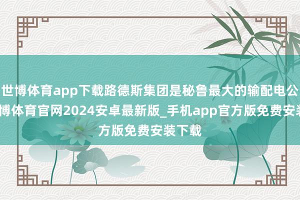 世博体育app下载路德斯集团是秘鲁最大的输配电公司-世博体育官网2024安卓最新版_手机app官方版免费安装下载