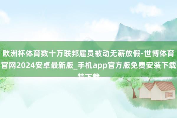 欧洲杯体育数十万联邦雇员被动无薪放假-世博体育官网2024安卓最新版_手机app官方版免费安装下载