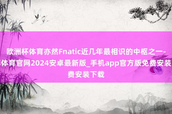 欧洲杯体育亦然Fnatic近几年最相识的中枢之一-世博体育官网2024安卓最新版_手机app官方版免费安装下载
