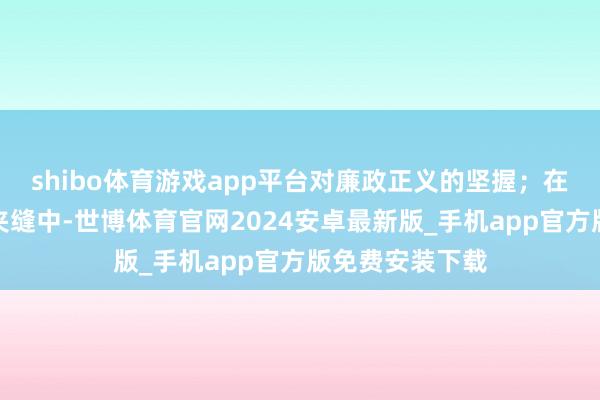 shibo体育游戏app平台对廉政正义的坚握；在法理与情面的夹缝中-世博体育官网2024安卓最新版_手机app官方版免费安装下载