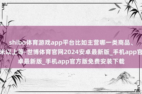shibo体育游戏app平台比如主营哪一类商品、商店面积在些许平米以上等-世博体育官网2024安卓最新版_手机app官方版免费安装下载
