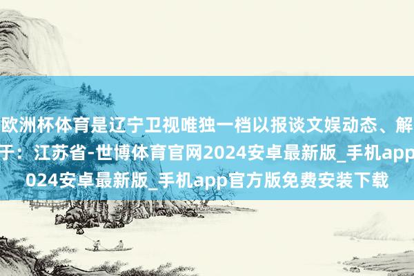 欧洲杯体育是辽宁卫视唯独一档以报谈文娱动态、解读文化局面、
