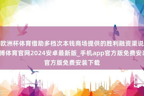 欧洲杯体育借助多档次本钱商场提供的胜利融资渠说念-世博体育官网2024安卓最新版_手机app官方版免费安装下载
