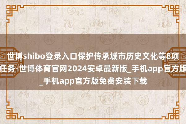 世博shibo登录入口保护传承城市历史文化等8项城市更新主要任务-世博体育官网2024安卓最新版_手机app官方版免费安装下载
