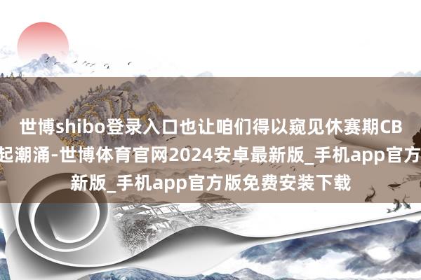 世博shibo登录入口也让咱们得以窥见休赛期CBA交游阛阓的风起潮涌-世博体育官网2024安卓最新版_手机app官方版免费安装下载