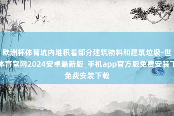 欧洲杯体育坑内堆积着部分建筑物料和建筑垃圾-世博体育官网2024安卓最新版_手机app官方版免费安装下载