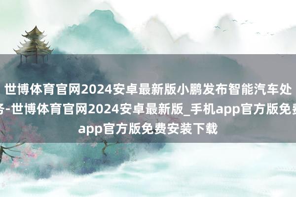 世博体育官网2024安卓最新版小鹏发布智能汽车处理决策业务-世博体育官网2024安卓最新版_手机app官方版免费安装下载